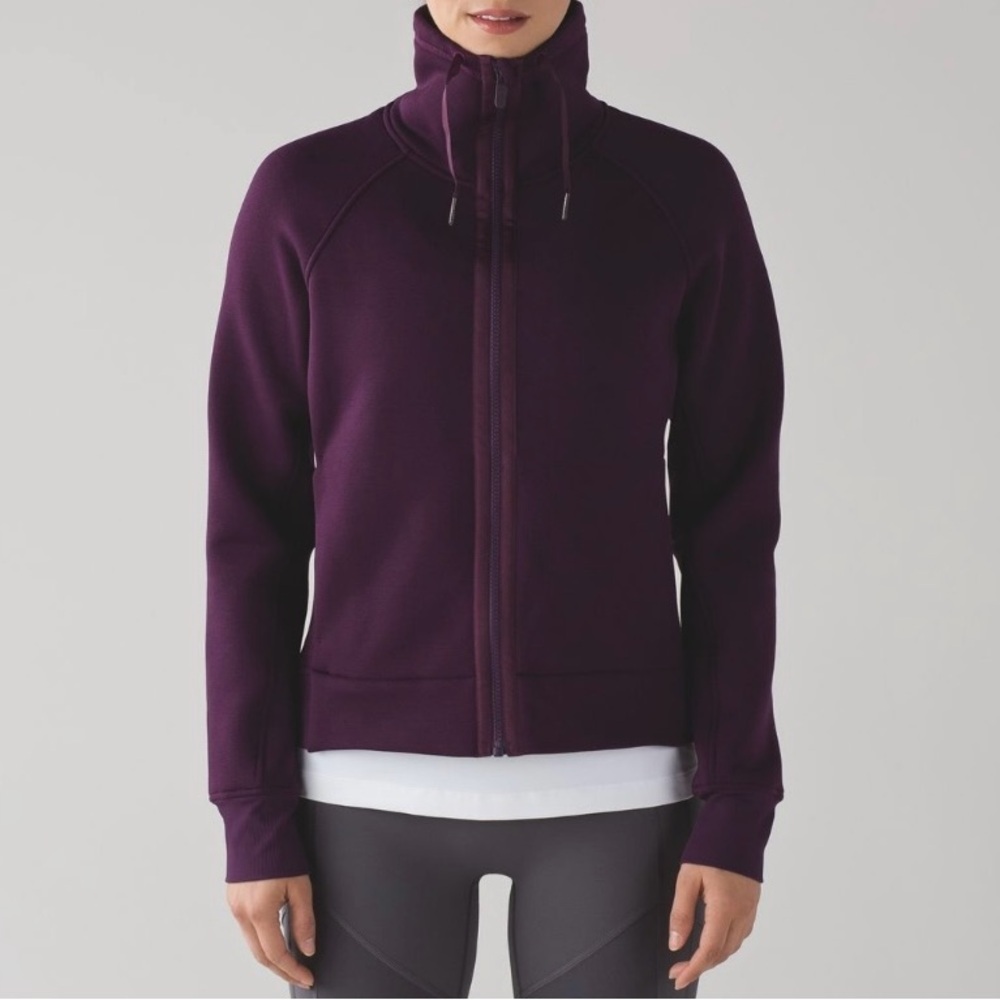 Lululemon Kick the Cold Funnel Neck Full-Zip Darkest Magenta Jacket